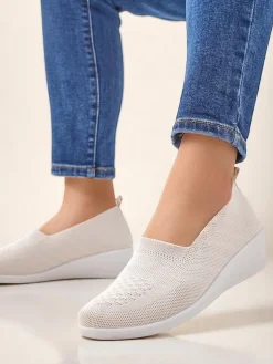 Royalfashion Mokasyny damskie na niskim koturnie Epoles