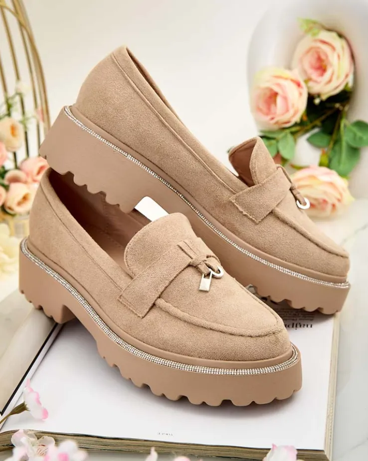 Royalfashion Mokasyny damskie z cyrkoniami Ali