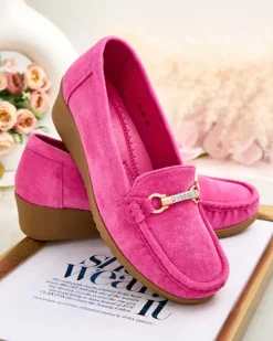 Royalfashion Mokasyny damskie eko zamszowe Ewo