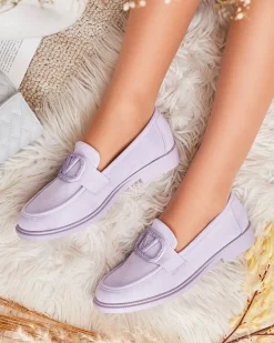 Royalfashion Mokasyny damskie z ozdobą Fograss