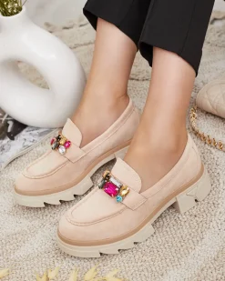 Royalfashion Mokasyny z kolorowymi kamyczkami Sariner