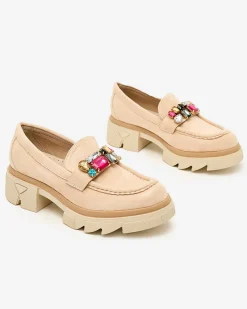 Royalfashion Mokasyny z kolorowymi kamyczkami Sariner