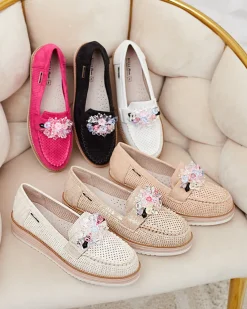 Royalfashion Mokasyny z kolorowymi kamyczkami Restea