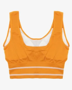 Royalfashion Musztardowy damski biustonosz sportowy