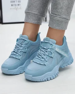 Royalfashion Niebieskie damskie buty sportowe typu sneakersy Povilpo