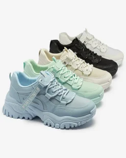 Royalfashion Niebieskie damskie buty sportowe typu sneakersy Povilpo