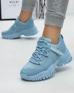 Royalfashion Niebieskie damskie buty sportowe typu sneakersy Povilpo