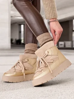 Royalfashion Śniegowce damskie sznurowane Iniuc