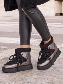 Royalfashion Śniegowce damskie sznurowane Iniuc