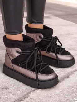 Royalfashion Śniegowce damskie sznurowane Iniuc