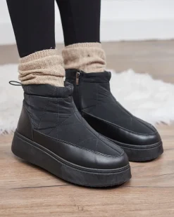 Royalfashion Śniegowce damskie w czarnym kolorze Fopinia