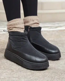 Royalfashion Śniegowce damskie w czarnym kolorze Fopinia