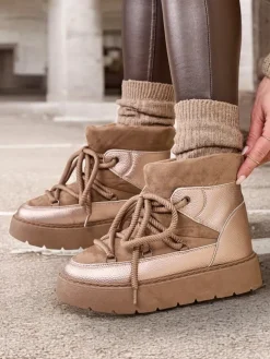 Royalfashion Śniegowce damskie sznurowane Iniuc