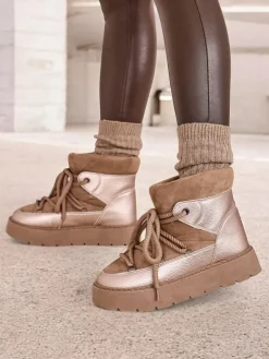 Royalfashion Śniegowce damskie sznurowane Iniuc