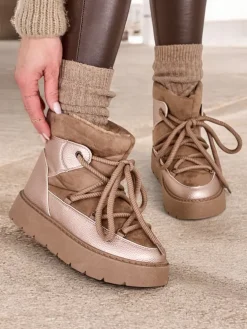 Royalfashion Śniegowce damskie sznurowane Iniuc