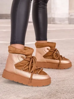 Royalfashion Śniegowce damskie sznurowane Iniuc