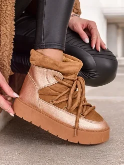 Royalfashion Śniegowce damskie sznurowane Iniuc