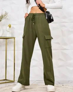 Royalfashion Ocieplane damskie spodnie typu bojówki