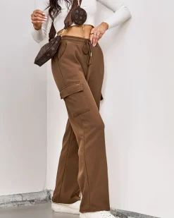 Royalfashion Ocieplane damskie spodnie typu bojówki