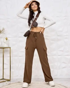 Royalfashion Ocieplane damskie spodnie typu bojówki