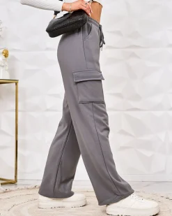 Royalfashion Ocieplane damskie spodnie typu bojówki