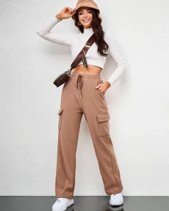 Royalfashion Ocieplane damskie spodnie typu bojówki