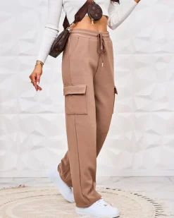 Royalfashion Ocieplane damskie spodnie typu bojówki