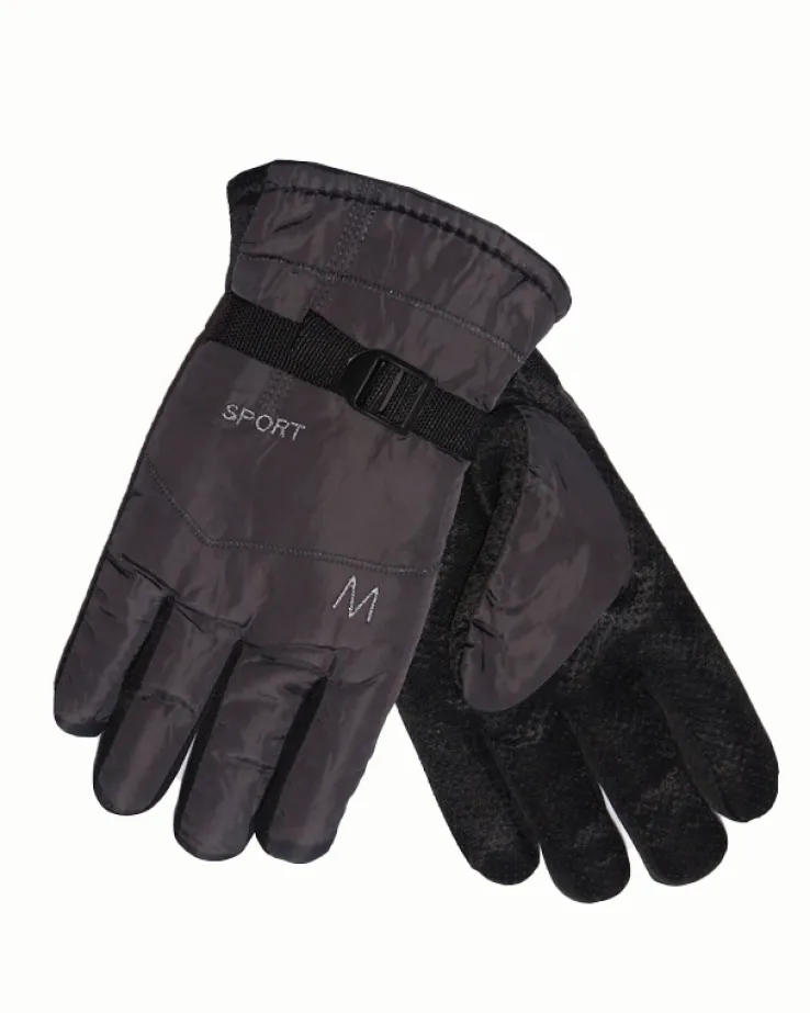 Royalfashion Ocieplane rękawice męskie z regulacją w nadgarstku