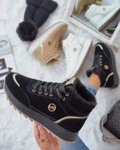 Royalfashion Ocieplane sneakersy damskie z futerkiem Casill