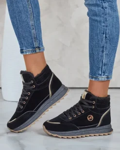 Royalfashion Ocieplane sneakersy damskie z futerkiem Casill