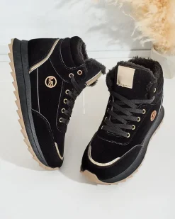 Royalfashion Ocieplane sneakersy damskie z futerkiem Casill