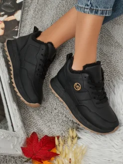 Royalfashion Ocieplane sneakersy damskie z futerkiem Casot