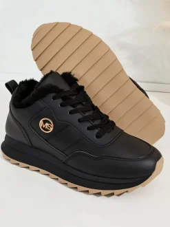 Royalfashion Ocieplane sneakersy damskie z futerkiem Casot