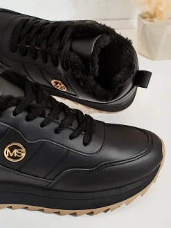 Royalfashion Ocieplane sneakersy damskie z futerkiem Casot