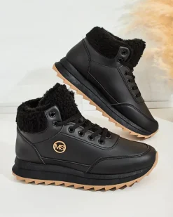 Royalfashion Ocieplane sneakersy damskie z futerkiem Frozit