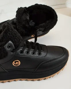 Royalfashion Ocieplane sneakersy damskie z futerkiem Frozit