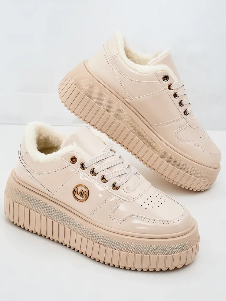 Royalfashion Ocieplane sneakersy damskie z futerkiem Rozit