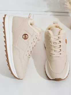 Royalfashion Ocieplane sneakersy damskie z futerkiem Casot