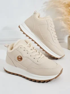 Royalfashion Ocieplane sneakersy damskie z futerkiem Casot