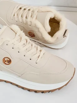 Royalfashion Ocieplane sneakersy damskie z futerkiem Casot