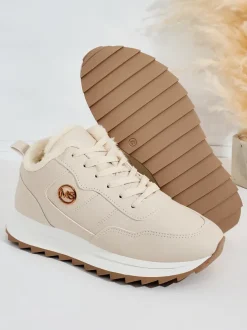 Royalfashion Ocieplane sneakersy damskie z futerkiem Casot