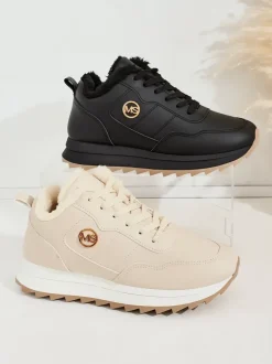 Royalfashion Ocieplane sneakersy damskie z futerkiem Casot