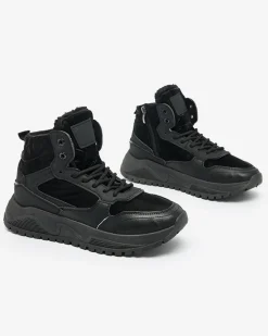 Royalfashion Ocieplane sneakersy damskie z futerkiem Retodaf