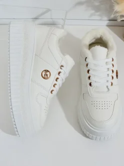 Royalfashion Ocieplane sneakersy damskie z futerkiem Rozit