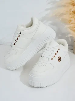 Royalfashion Ocieplane sneakersy damskie z futerkiem Rozit