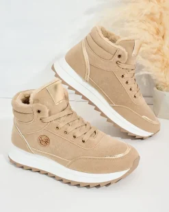 Royalfashion Ocieplane sneakersy damskie z futerkiem Casill