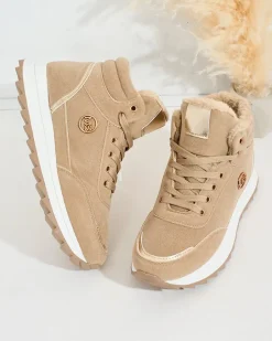 Royalfashion Ocieplane sneakersy damskie z futerkiem Casill