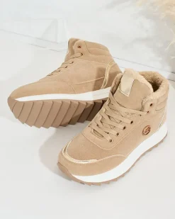 Royalfashion Ocieplane sneakersy damskie z futerkiem Casill