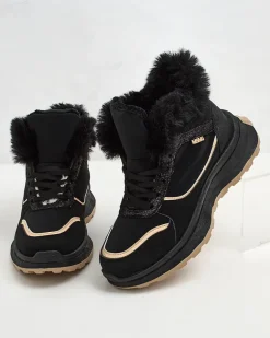 Royalfashion Ocieplane sneakersy damskie z futerkiem Mofell