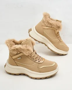 Royalfashion Ocieplane sneakersy damskie z futerkiem Mofell